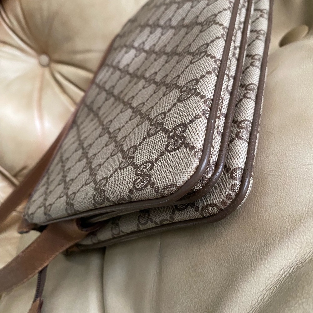 Gucci 3-Compartment COA Shoulder Bag Adjustable Strap GG Web Stripe Vintage - Picture 6 of 16